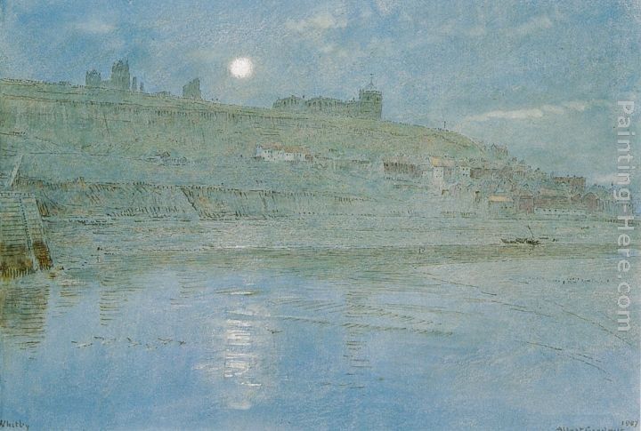 Albert Goodwin Whitby by Moonlight